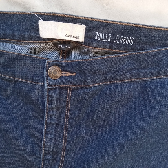 Garage Dark Stretch Denim Highrise Roller Jeggings size 13 - Picture 2 of 5